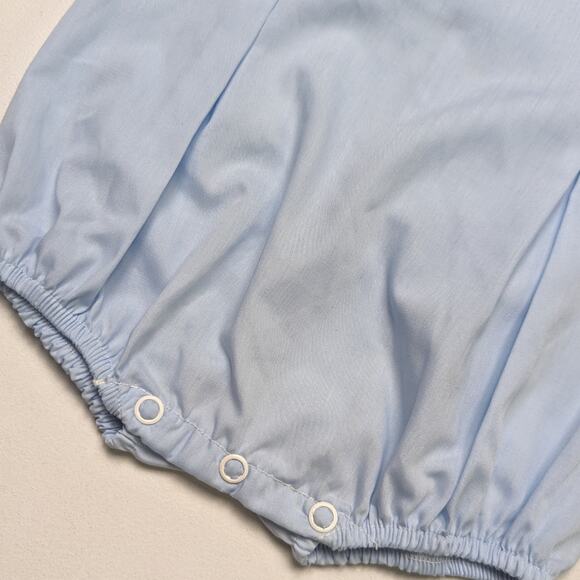 Vintage Alexis Romper Baby Boys Size 6m Blue Banner Pregnancy Announcement - Picture 4 of 5